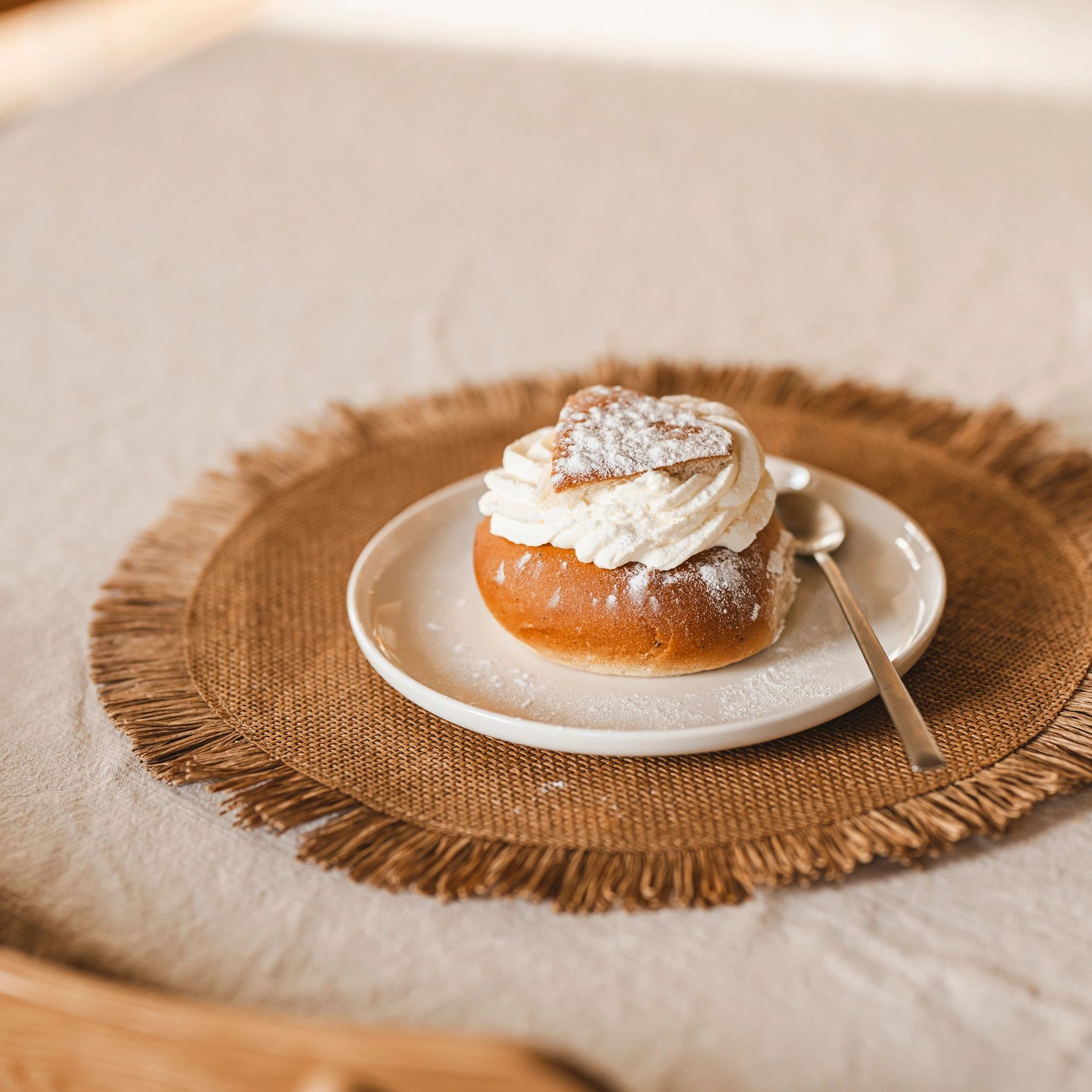 Fresh European-style pastry on a plate